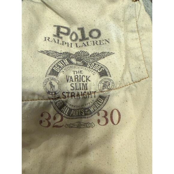 Polo Ralph Lauren Jeans Mens 32x30 Blue Denim Varick Slim Straight - Picture 3 of 10